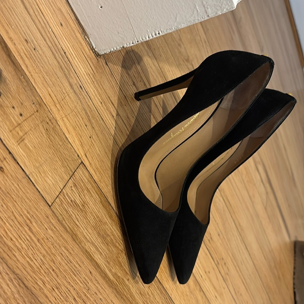 Black suede high heel Salvatore ferragamo